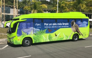 De la mano de BYD y CHEC, llega al eje cafetero el primer bus 100% el&eacute;ctrico